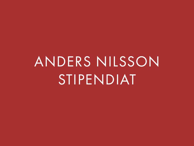 Anders Nilsson stipendiat 2021